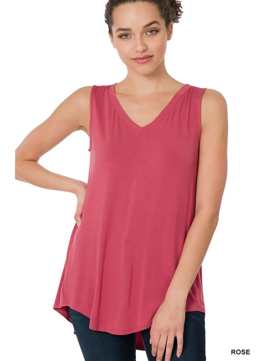 Zenana V-Neck Flowy Tank